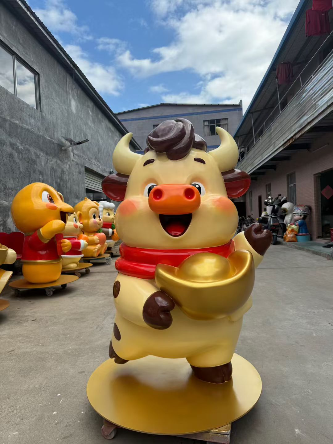 FRP Cartoon Sculptures of 12 Chinese Zodiac Animals