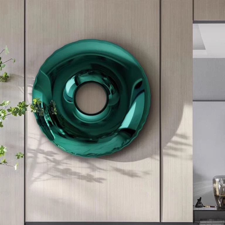 304 Stainless Steel Electroplated Donut Wall Art