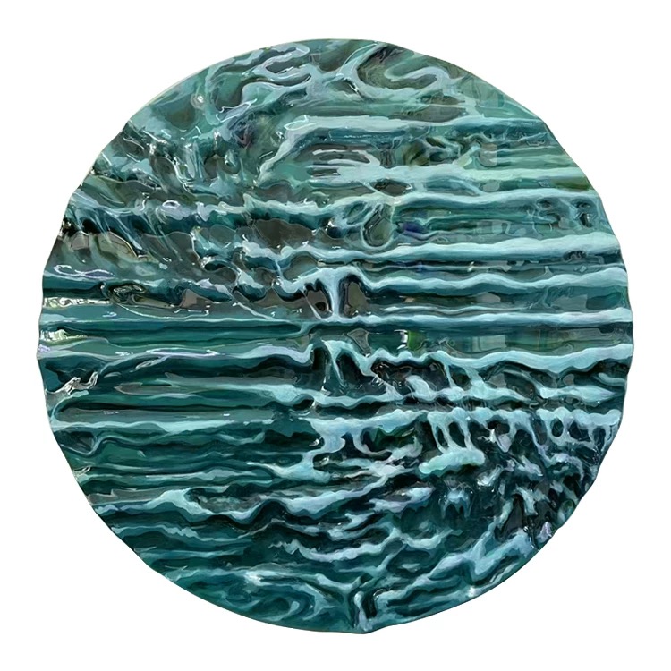 Resin Ocean Wave Round Wall Decor