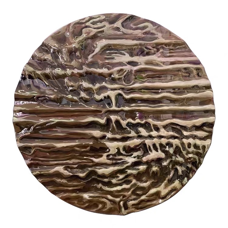 Resin Ocean Wave Round Wall Decor
