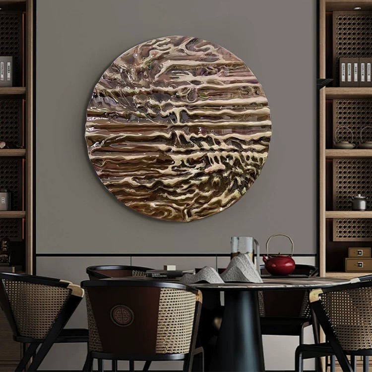 Resin Ocean Wave Round Wall Decor