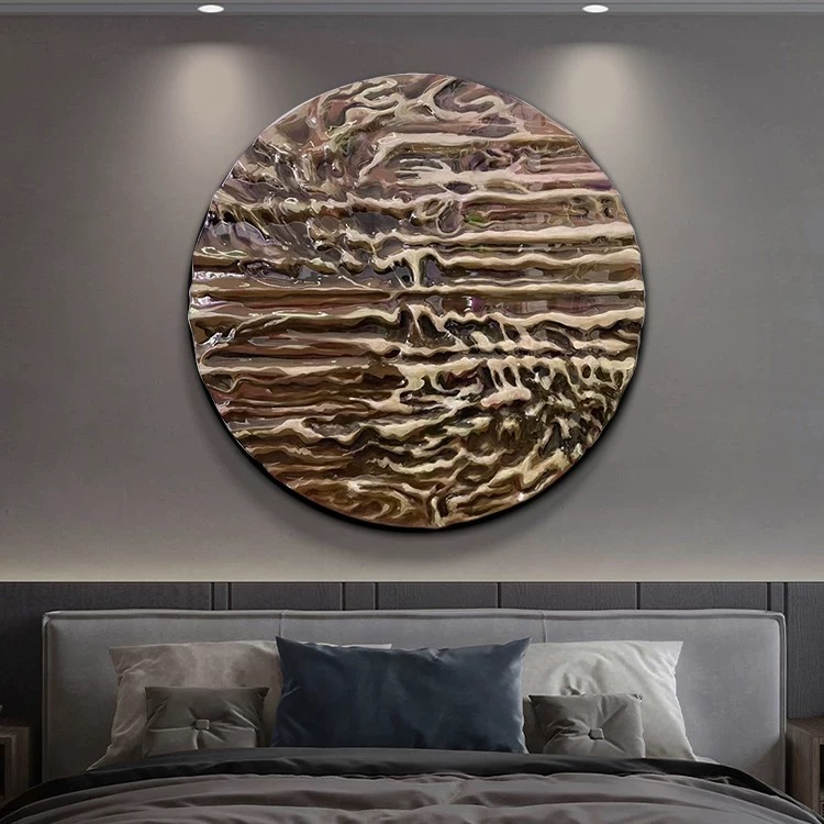 Resin Ocean Wave Round Wall Decor