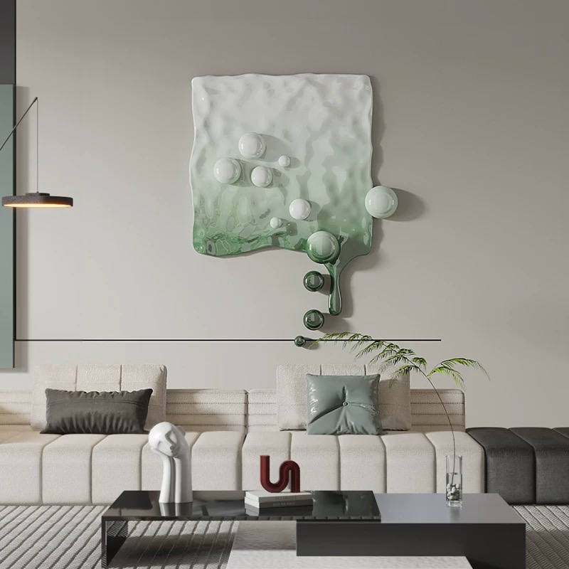 Metal Gradient Drip Bubble Wall Sculpture