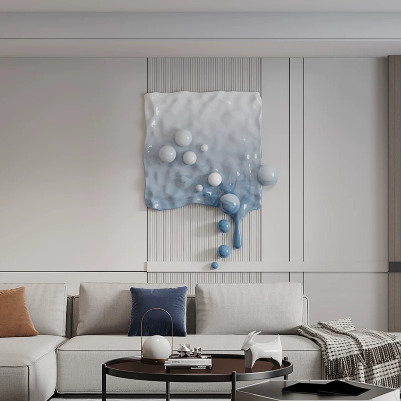 Metal Gradient Drip Bubble Wall Sculpture