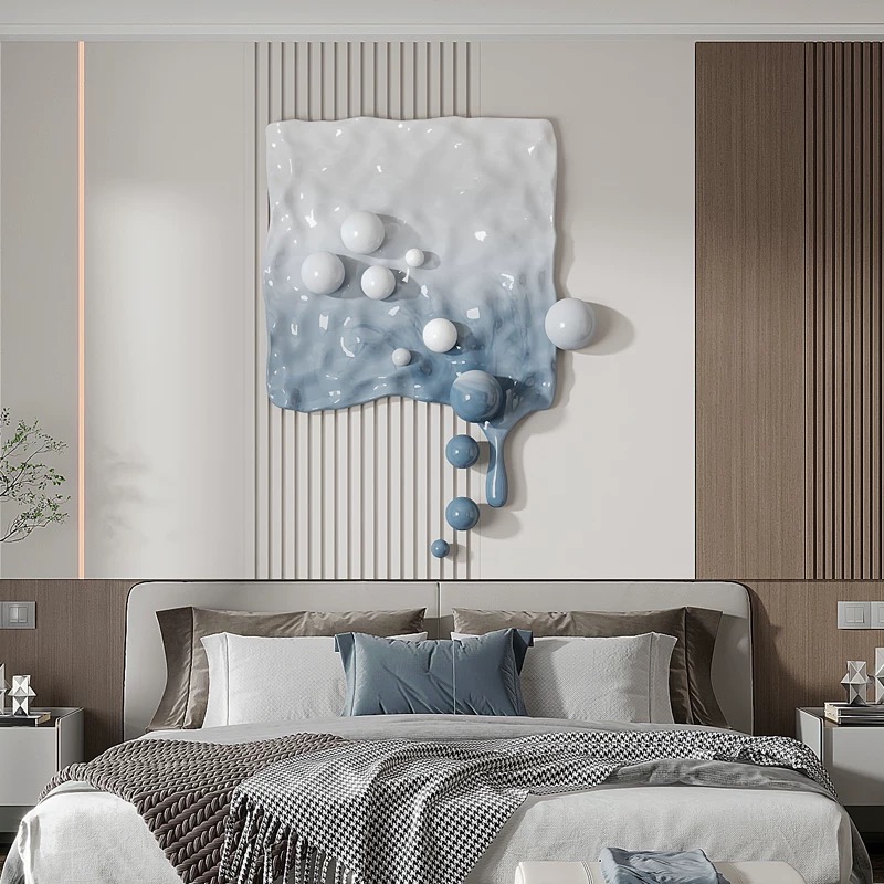 Metal Gradient Drip Bubble Wall Sculpture