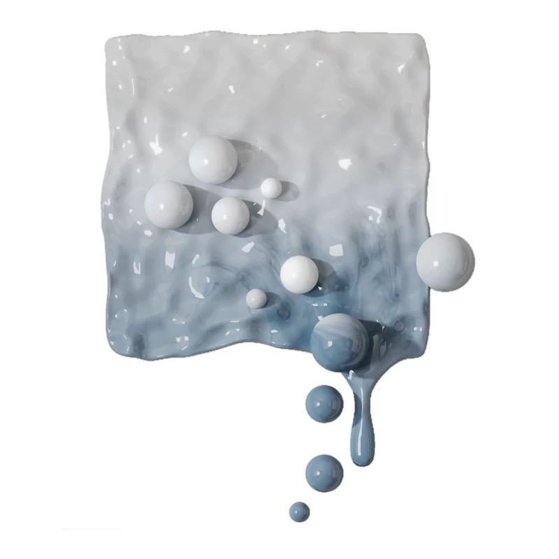 Metal Gradient Drip Bubble Wall Sculpture