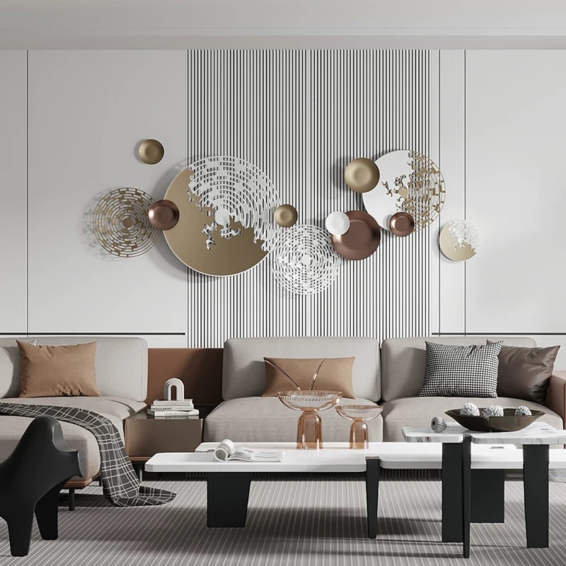 Multi-circle Hollow Metal Combination Wall Art
